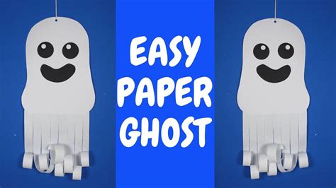 How To Make A Paper Ghost Halloween Craft For Kids Youtube