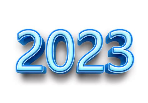 2023 Text Number Year 3d Mockup Ice Blue 19840274 Png