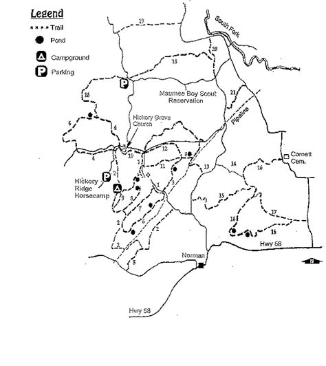 Map Of Hickory Ridge Trails In Hoosier National Forest In