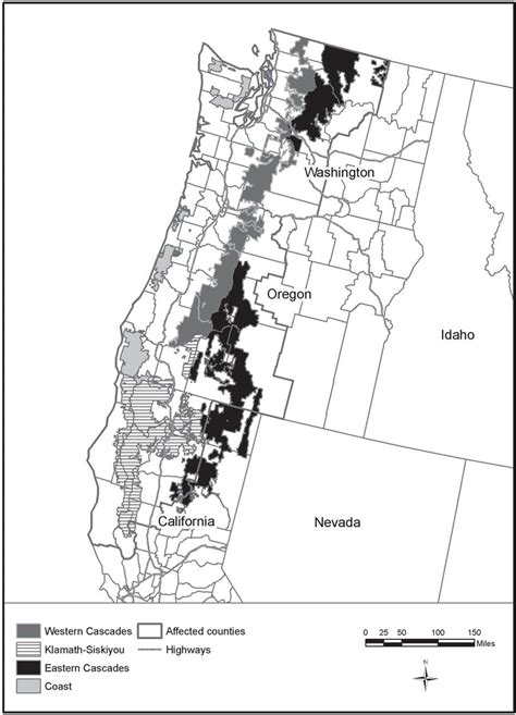 National Forests Within The Affected Counties Of The Northwest Forest