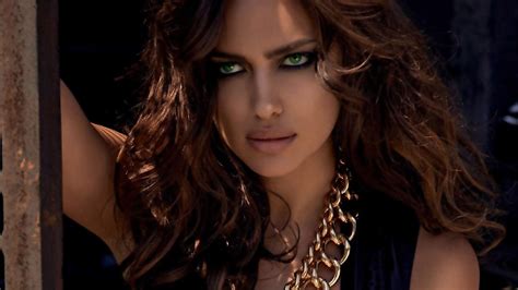 Brunette Green Eyes Irina Shayk Model Wallpaper Resolution X Id Wallha Com