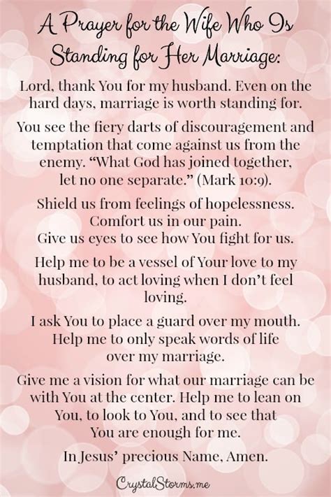 A Prayer For The Wife Who Is Standing For Her Marriage Crystal Storms