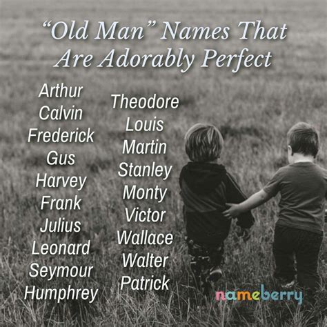Old man baby names | Book names, Name inspiration, Old man names