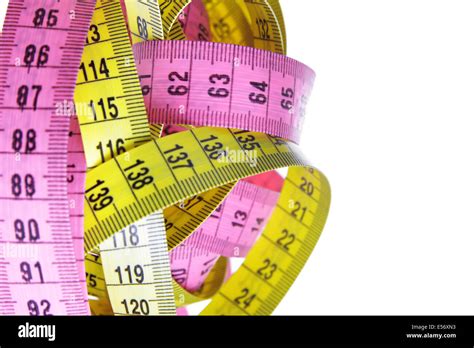 Measuring Tapes Isolated Over A White Background Stock Photo Alamy