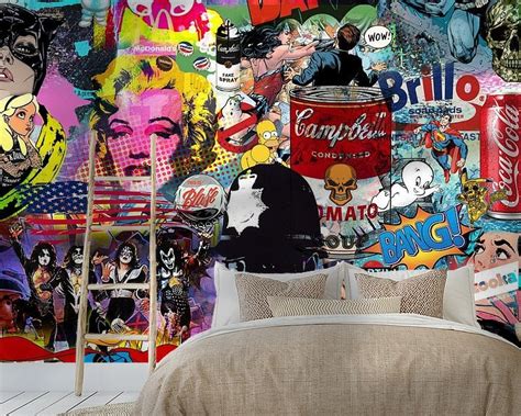 Pop Art Collage Van Rene Ladenius Digital Art Op Canvas Behang En Meer