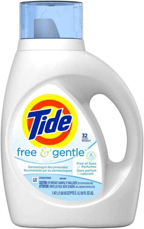 Amazon Com Tide Free Gentle Liquid Laundry Detergent Unscented L Loads Health