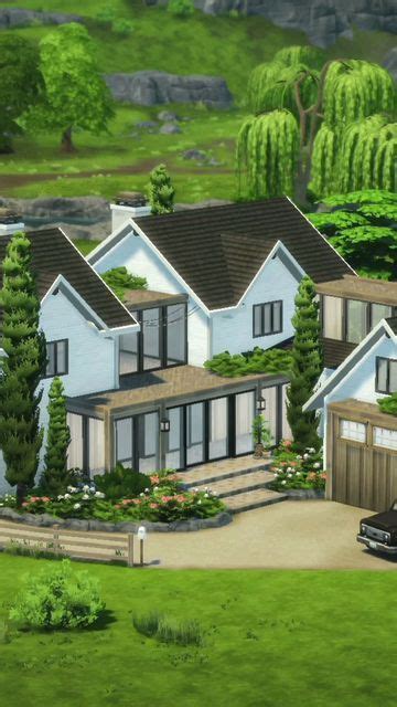 Sims 4 Builder On Instagram Modern Farmhouse No Cc Speedbuild On