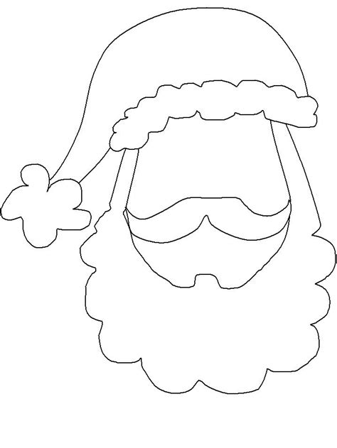 Santa Face Template Printable Pinterest Homemade Beards And December