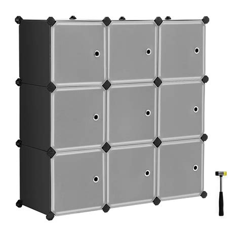 Songmics Cube Storage Organizer 9 Cube Diy Plastic Closet Cabinet