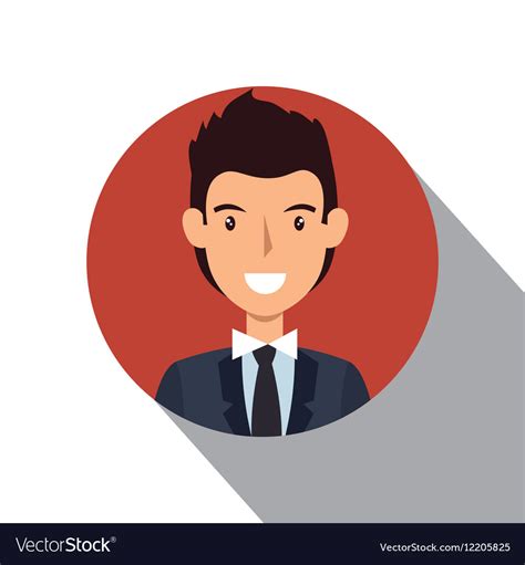 Businessman Character Avatar Icon Royalty Free Vector Image