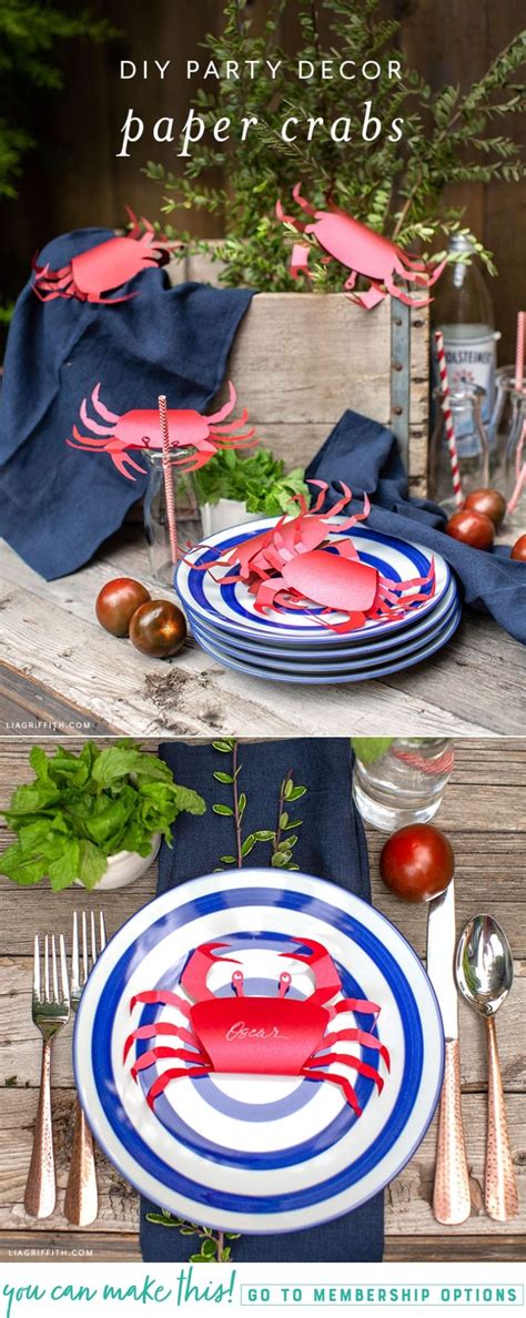 Maybe you would like to learn more about one of these? Cute Paper Crabs for Your Nautical or Beach Theme Party ...