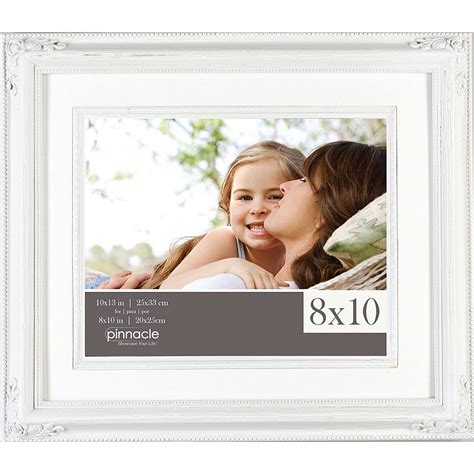 Distressed White Rose Frame Wfillet Mat 11x138x10 By Pinnacle