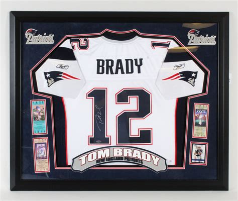 Tom Brady Signed Jersey Framed Patriots Coa Tristar Memorabilia Expert