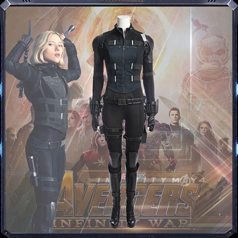 Avengers Infinity War Black Widow Costume Carnival Halloween Superhero