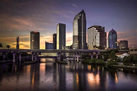 Usa Houses Rivers Bridges Tampa Cities Wallpapers Hd Desktop And
