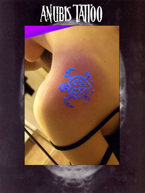 Blacklight jimi hendrix tattoo design for arm. black light tattoo: UV Turtle Tattoo