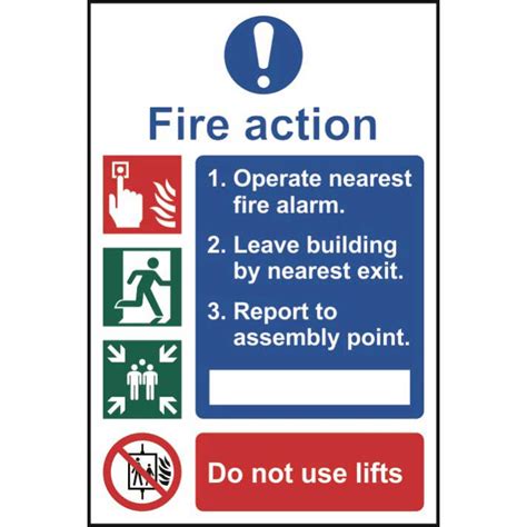 Symbolised Fire Action Notice Sign Ese Direct