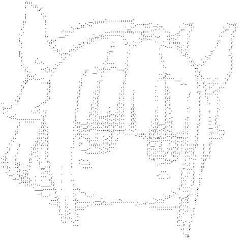 Ascii Art From The Opening Miss Kobayashis Dragon Maid Ascii Art