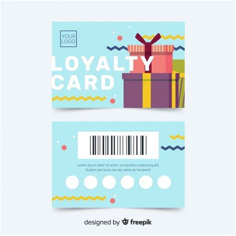colorful loyalty card template  abstract design