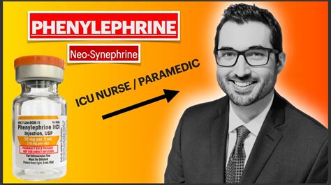 Phenylephrine Neo Synephrine Third Line Vasopressor Youtube