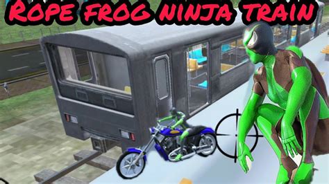 Rope Frog Ninja Hero Rope Frog Ninja Hero Bike Riding In Train Funny