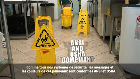 La balise permet d'avertir l'aspect humide et glissant du sol afin d'éviter les chutes et autres accidents. panneau prévention danger sol glissant - YouTube
