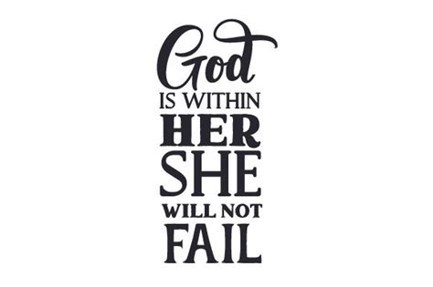 God Is Within Her She Will Not Fail Svg Cut File By Creative Fabrica Crafts · Creative Fabrica