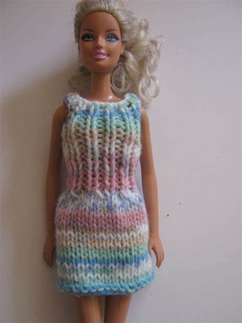 Multi Coloured Striped Dress For Barbie Fashion Doll Clothes Etsy