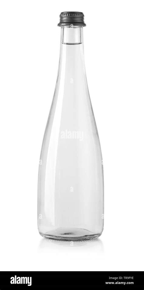 Glass Water Bottle Isolated On White With Clipping Path Stock Photo Alamy