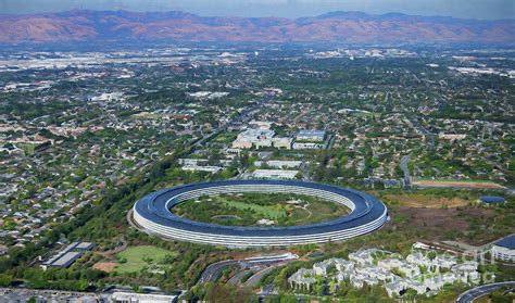 Apple Park Building Apple Inc Headquarters Aerial Photograph By David