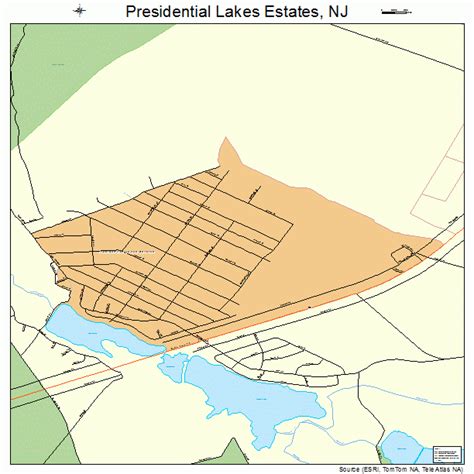 Presidential Lakes Estates New Jersey Street Map 3460840