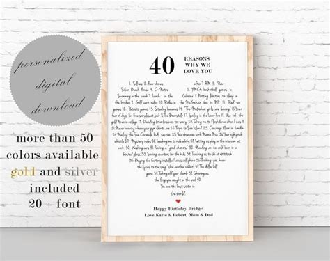40 Reasons Why We Love Youor I Love And Lots Of Little Red Hearts Any Color Availableany