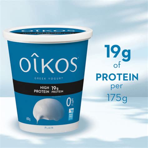 Oikos Fat Free 0 Greek Yogurt High Protein Plain 650 G Voilà Online