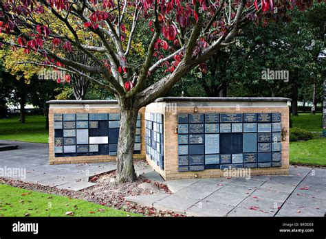 Wall Of Memorial Crematorium Lancaster England Uk Stock Photo Alamy