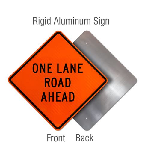 One Lane Road Ahead Sign X4729 By
