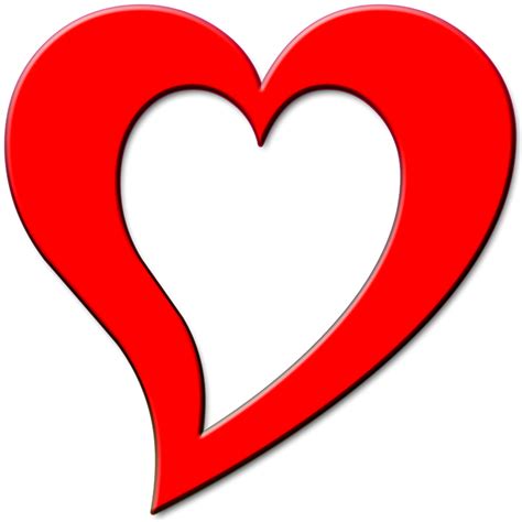 Rojo Corazón Contorno · Imagen Gratis En Pixabay