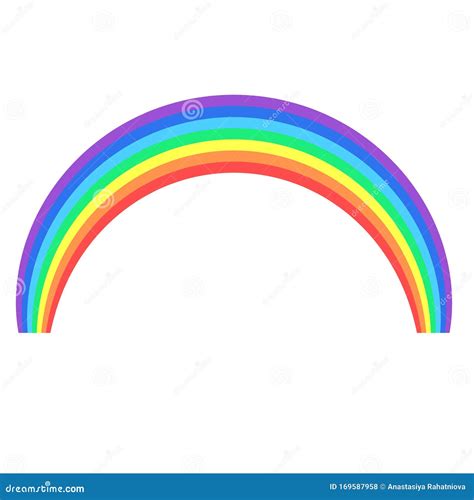 Rainbow Symbol Flat Colorful Icon Stock Vector Illustration Of Arch