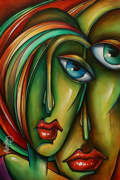 Untitled 6 By Michael Lang Abstract Face Art Cubism Art Painting