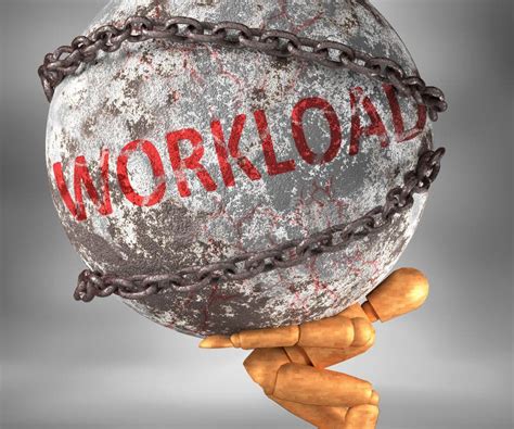 Workload And Hardship In Life Pictured By Word Workload As A Heavy