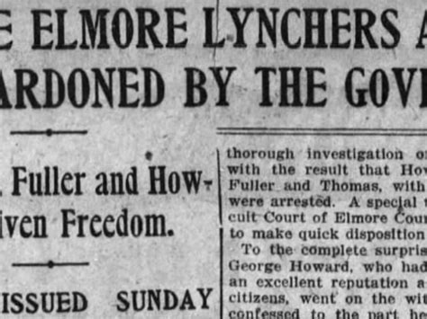 The lynching of Robin White and the confession of George Howard