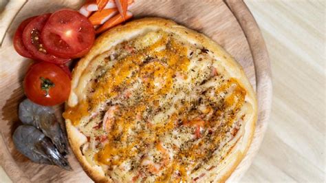 Homemade Seafood Pizza Stock Photo Image Of Gourmet 265363650