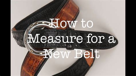 How To Measure For A New Belt Youtube