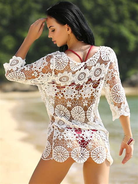 Hollow Out Crochet Swimsuit Cover Up Crochet Swimsuits Cover Up Stylish Clothes For Women