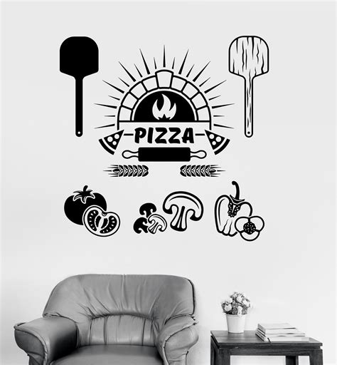 Vinyl Wall Decal Pizza Italian Restaurant Cooking Stickers Unique T
