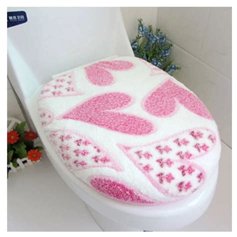 Srysjs 2pcset Cotton Linter Toilet Seat Cover And Rug Washroom Set