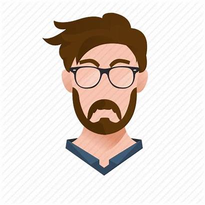 Guy Avatar Beard Glasses Icon Male Person
