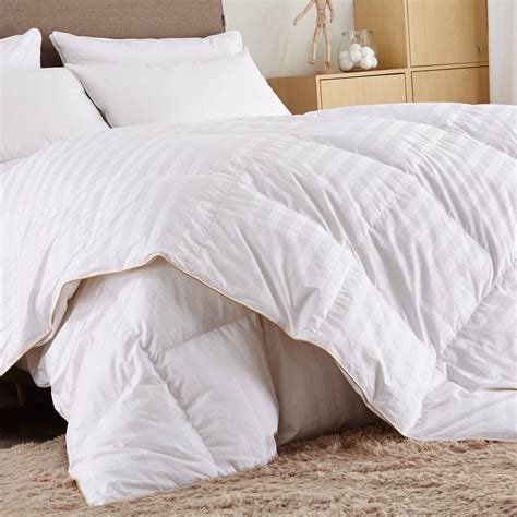 Puredown White Goose Down Comforter 600 Fill Power Kingcal King Cotton