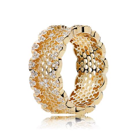 Honeycomb Lace Ring Pandora Shine And Clear Cz Pandora Jewelry Us