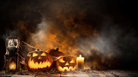 1366x768 Halloween Candle And Pumpkins 1366x768 Resolution Hd 4k