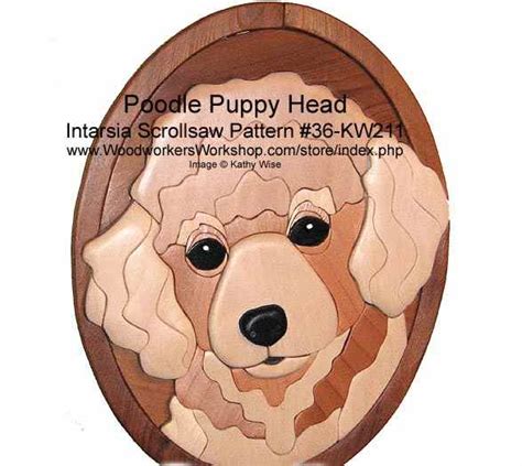 Poodle Puppy Face Intarsia Woodworking Pattern Woodworkersworkshop